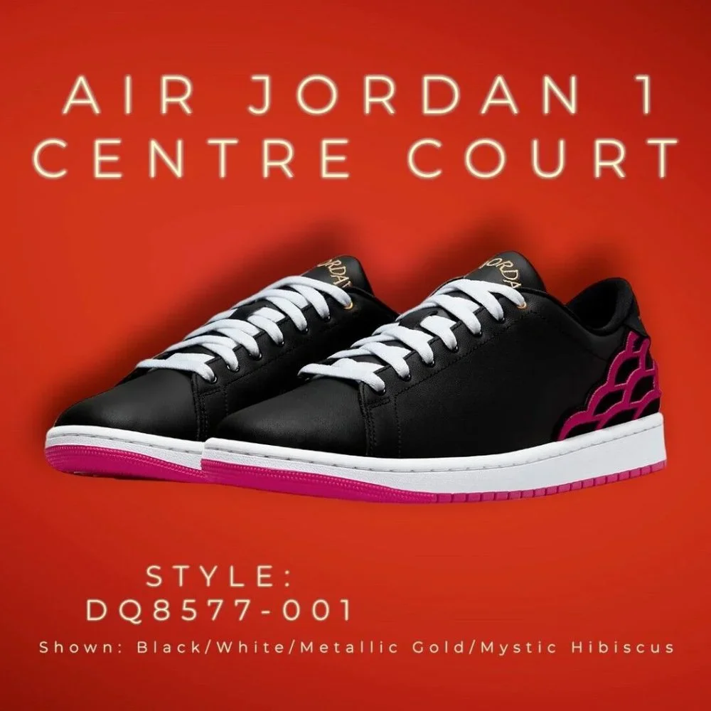 Nike Air Jordan 1 Centre Court Sneakers Shoes Black DQ8577-001 - Picture 11 of 11